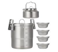 Juego de cocina para excursionismo - Juego hervidores, equipo ligero para supervivencia para adultos para senderismo, viajes y picnics al aire libre en y en el jardín