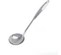 Juego de cocina profesional de acero inoxidable, espátula ergonómica de mango largo y cucharón para uso en cocina de alta temperatura (B)