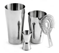 Juego de coctelera Boston de acero inoxidable de 3 piezas: WANDGU 450 ml + 600 ml, coctelera Boston de acero inoxidable 304, herramientas profesionales para todos los barman y amantes de los cócteles