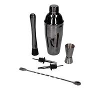 Juego de coctelera de 6 el Cobbler 750 ml Negro Brillante