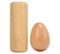 Juego de Coctelera de Huevos de Madera de 2 Piezas, Juego de Coctelera de Huevos Portátil Instrumentos Musicales de Percusión de Mano para NiñosOrff Percusión Infantil