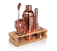 Juego de coctelera Esmula 750 ml, 12 piezas, acero inoxidable, juego de herramientas de bar con libro de recetas de cóctel