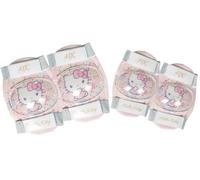 Juego de Coderas y Rodilleras Tataway Hello Kitty para niñas, Talla S, con Carcasa rígida, Acolchado Interior y Correas elásticas Ajustables, certificación CE EN14120