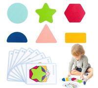 Juego de Coincidencia de geometría, de Coincidencia de Forma - Reconocimiento de Color Enhancer de Aprendizaje Educativo de Madera,Clasificador Preescolar, Juguete de apilamiento de