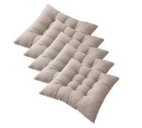 Juego de cojines cuadrados de suelo, 5 piezas, 38 x 38 cm, color gris, uso en interiores y exteriores, para yoga, comedor, dormitorio, jardín, cómodas almohadas de apoyo