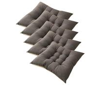 Juego de cojines cuadrados para suelo, 5 piezas, 38 x 38 cm, color gris, para asientos de interior/exterior, yoga, comedor, dormitorio, almohada de apoyo para mayor comodidad y estilo
