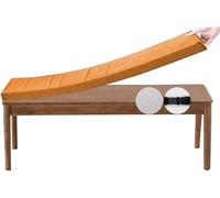 Juego de cojines de banco para exteriores, lavable y extraíble, antideslizante, para jardín, patio, uso en interiores, color naranja, 110 x 30 x 5 cm de grosor, ideal para alféizares de ventana y