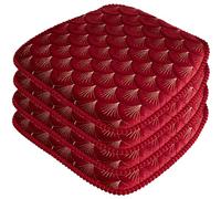 Juego De Cojines De Silla De Cocina De 1/2/4/6, Cojín De Asiento Antideslizantes para Sillas De Comedor con Lazos, Almohadillas De Silla De Comedor De Espuma Viscoelástica Desmontable