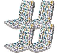 Juego de cojines gruesos para silla de respaldo alto, 4 piezas XL de piel para asiento y respaldo para comodidad en interiores y exteriores, elegante y acolchado para relajación