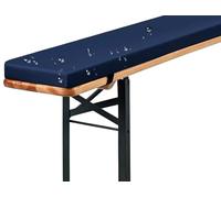 Juego de cojines impermeables para banco de exterior, para jardín, lavables, con cremallera y hebilla, 190 x 30 x 3 cm, color azul oscuro, ideal para asientos de cocina y patio