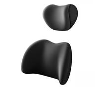 Juego de Cojines lumbares para Coche, para Audi A6 e-Tron Concept Sedan 2021 Espuma viscoelástica, diseño ergonómico, antiestática, Alivia el Dolor,A Black