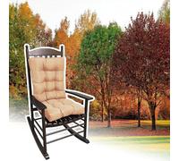 Juego de cojines para silla mecedora de respaldo alto con almohadillas antideslizantes para sillas, cómodos cojines de asiento y respaldo para interiores y exteriores (caqui, 23 x 19 x 3)