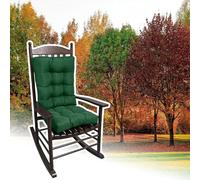 Juego de cojines para silla mecedora, respaldo alto, antideslizantes, para uso en interiores y exteriores, cómodos cojines verdes de 21 x 17 x 3 pulgadas, perfecto para la relajación