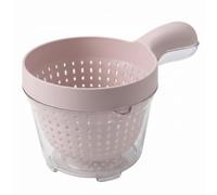 Juego de colador y cuenco, cuenco para lavar frutas 2 en 1 con colador, cesta de cocina de plástico de calidad alimentaria con asa para frutas y verduras, estilo 2