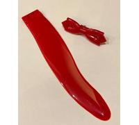 Juego de colas rojas y pajarita roja para reloj de gato más grande