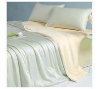 Juego de Colcha Refrescante Doble Cara de Seda de Hielo Lavada, Manta de Verano Ligera Transpirable, Ropa de Cama Suave Reversible para Toda Temporada, Lavable a Máquina (H,180x220cm(Four-Piece Set))