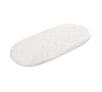 Juego de colchón para cuna de 75 x 35 cm, antiasfixia, 2 cubrecolchón de algodón Jersey blanco, almohada ergonómica, reductor de baño