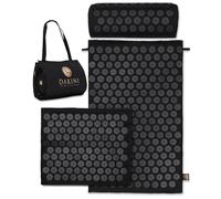 Juego de colchoneta de acupresión y almohada con mini alfombrilla de masaje de acupresión adicional - Algodón orgánico - Alfombra de acupuntura y almohada para dolor de espalda - Alfombra de