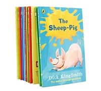 Juego de colección de 10 libros de Dick King-Smith (Sheep-Pig, Hodgeheg, Invisible Dog, Golden Goose, Smasher, Mouse Family Robinson, Jenius, Swoose, Harry's Mad & Dinosaur Trouble)