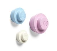 Juego de colgadores de pared LEGO (azul claro, rosado claro, blanco)