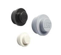 Juego de colgadores de pared LEGO (gris, negro, blanco)