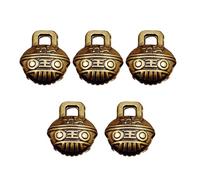 Juego de colgantes artísticos hechos a mano con campanas de longevidad, materiales de cobre, hallazgos para entusiastas de la joyería, campanas antiguas