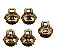Juego de colgantes artísticos hechos a mano con campanas de longevidad, materiales de cobre, hallazgos para entusiastas de la joyería, campanas antiguas
