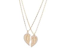 Juego de collar religioso con colgante devocional en tono dorado, aspecto de collar emparejado para uso diario y atractivo en, conjunto de joyería devocional, colgante religioso, par de aspecto