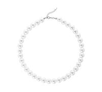 Juego de collar y aretes de perlas para mujer, collar de cuentas de imitación, pulsera, aretes para mujer, relojes de entrenamiento para hombre, talla única, Plástico, No es una piedra preciosa