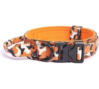 Juego de Collar y Correa for Perro Comfort, Collar Suave de Nailon Ajustable for Perros medianos y Grandes, Correa con asa y Junta tórica, 1 Pieza(Orange Set,L)