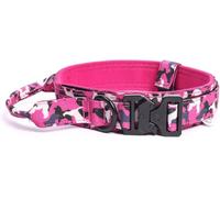 Juego de Collar y Correa for Perro Comfort, Collar Suave de Nailon Ajustable for Perros medianos y Grandes, Correa con asa y Junta tórica, 1 Pieza(Pink Set,XL)