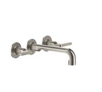 Juego de colores Gessi Inciso para mezclador de lavabo bimando, con manillas con caño 190-210 mm, sin juego de desagüe, 58090149, Color: Óptica Finox
