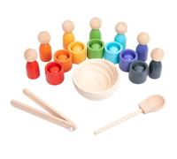 Juego de Colores para Niños Juego Didáctico Set de Clasificación Juguete Sensorial Juguete con y Pinzas de Madera para Coordinación Adecuado para Terapia Ocupacional Casa