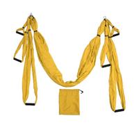 Juego de Columpio aéreo para Yoga, Columpio Colgante para Hamaca de Yoga, Juego de Columpio aéreo para Yoga, Accesorios para Montaje en Techo, poliéster y algodón Ajustable, (Amarillo)