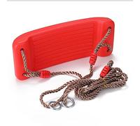 Juego de columpio ajustable para niños con asiento de plástico seguro, fácil instalación, cuerda duradera, perfecto para jugar en el jardín, diseño de carga fiable para niños