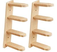 Juego de Columpio for Gatos de Madera Maciza montado en la Pared con Hamaca, Poste rascador, Estante y Plataforma de sisal(Set e)