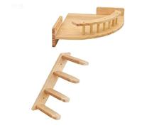 Juego de Columpio for Gatos de Madera Maciza montado en la Pared con Hamaca, Poste rascador, Estante y Plataforma de sisal(Set s)