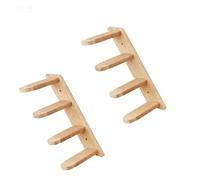 Juego de Columpio for Gatos de Madera Maciza montado en la Pared con Hamaca, Poste rascador, Estante y Plataforma de Salto de sisal(Set r)