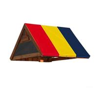 Juego de columpios de lona de repuesto para niños, toldo de techo para exteriores a prueba de sol (rojo, amarillo y azul)
