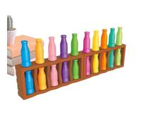 Juego de combinación de colores de botellas - Juguete educativo | 2 botelleros con 20 botellas, entrenamiento lógico, divertido juego para fiestas familiares, viajes, vacaciones en