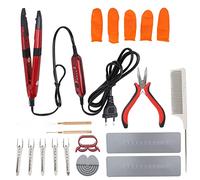 Juego de Combinación de Extensiones de Cabello para Extensiones de Cabello, Extensiones de Cabello Termorreguladas Profesionales, Conjunto de Plancha para Extensiones de (Enchufe