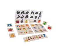 Juego de Combinación de Sombras de Madera, Rompecabezas de Aprendizaje, Tablero Combinado con Sombras, Desarrolla Habilidades Motoras Finas, Coordinación Mano-Ojo para Niñ