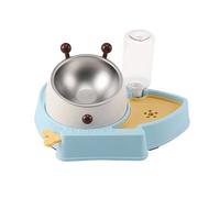 Juego de comedero automático para mascotas, cuenco inclinado de acero inoxidable, dispensador de agua de llenado