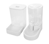 Juego de comedero automático y cuenco de agua para gatos y perros pequeños con contenedor transparente de almacenamiento de alimentos para decoración del hogar