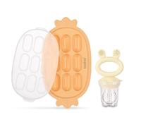 Juego de comedero de alimentos frescos y bandeja de silicona para picar - Caléndula