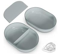 Juego de comedero y alfombrilla para comedero automático de microchip para mascotas, diseño de anillo de sellado para mantener el alimento fresco y reducir los olores, fácil de limpiar (gris)