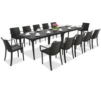 Juego de comedor de jardín Oslo/Victoria 12 antracita Bica