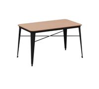 Juego de comedor para exteriores, muebles de jardín para todo tipo de clima con mesa de madera de plástico impermeable y 4 sillas para patio, balcón y terraza