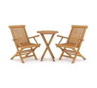 Juego de comedor para jardín 3 piezas madera maciza de teca vidaxl 60 cm