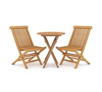 Juego de comedor para jardín 3 piezas madera maciza de teca vidaxl